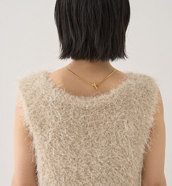 Rouge vif「コンビフェザーニットベスト」|ニット・セーター|