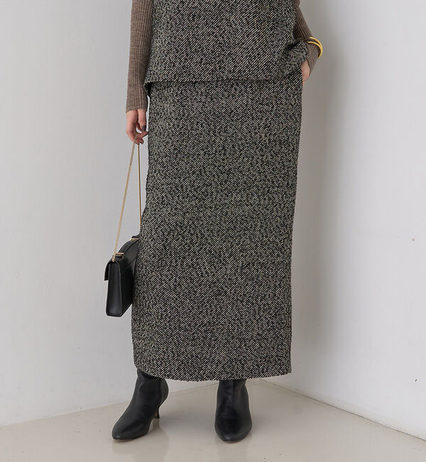 Rouge vif「【セットアップ対応】ポリウーリングカルセタイトスカート」|スカート|