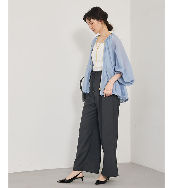 qualite「【接触冷感＆防シワ】ウールライクイージーパンツ/セットアップ対応」|その他|