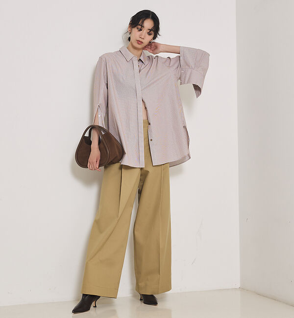 qualite「袖スリットレギュラーシャツ」|シャツ・ブラウス|