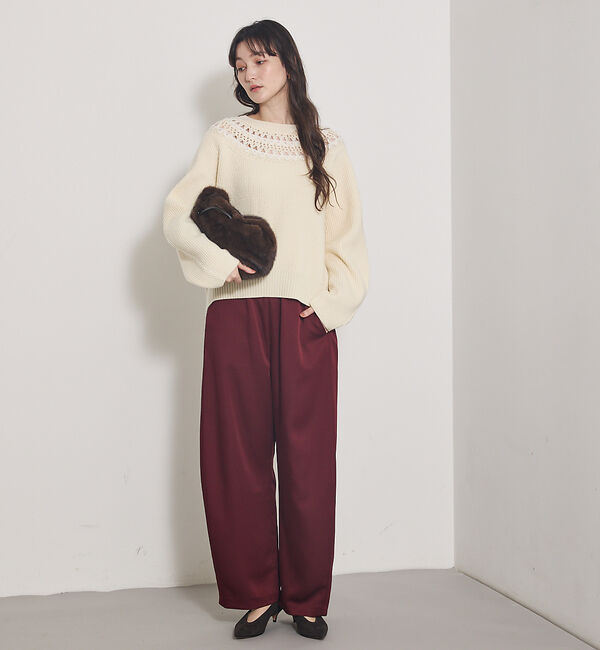 qualite「エンブロイダリーニット」|ニット・セーター|