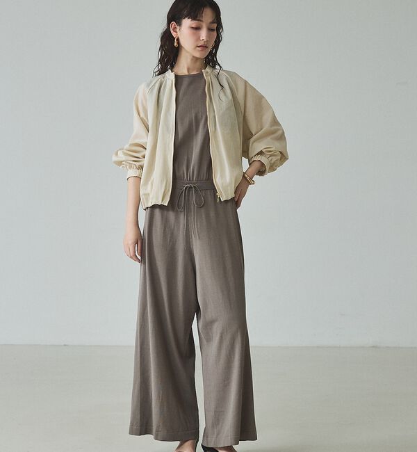 qualite「【撥水ナイロン使用】ナイロンドレープブルゾン【予約】」|ブルゾン・スタジャン|