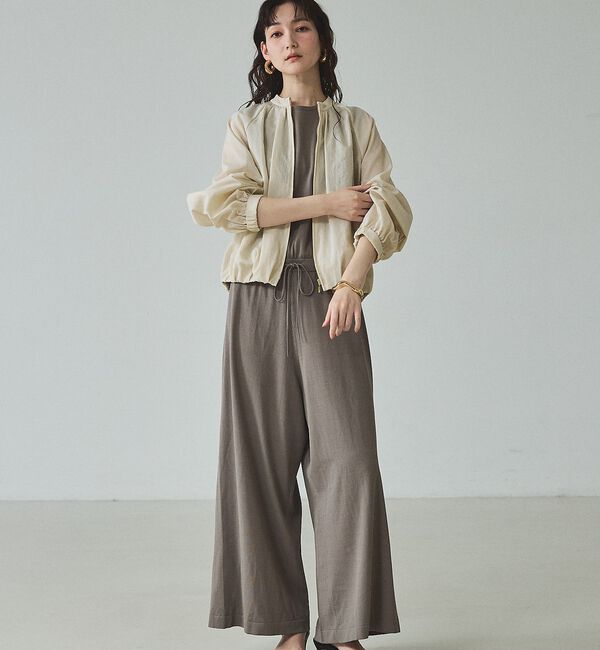 qualite「【撥水ナイロン使用】ナイロンドレープブルゾン【予約】」|ブルゾン・スタジャン|