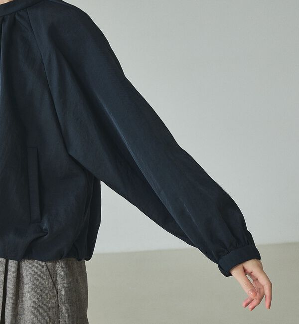 qualite「【撥水ナイロン使用】ナイロンドレープブルゾン【予約】」|ブルゾン・スタジャン|