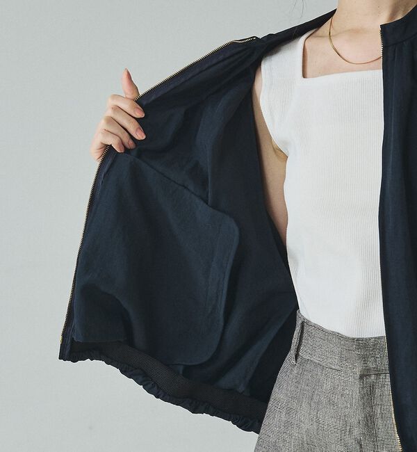 qualite「【撥水ナイロン使用】ナイロンドレープブルゾン【予約】」|ブルゾン・スタジャン|