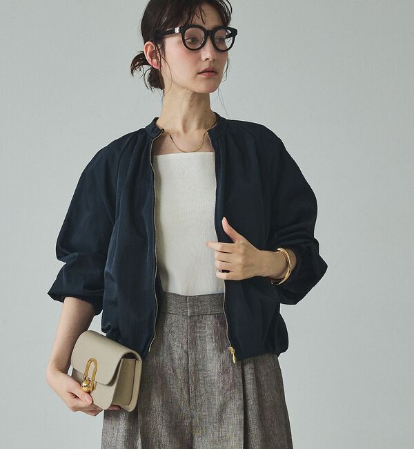 qualite「【撥水ナイロン使用】ナイロンドレープブルゾン【予約】」|ブルゾン・スタジャン|