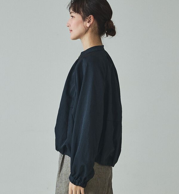 qualite「【撥水ナイロン使用】ナイロンドレープブルゾン【予約】」|ブルゾン・スタジャン|