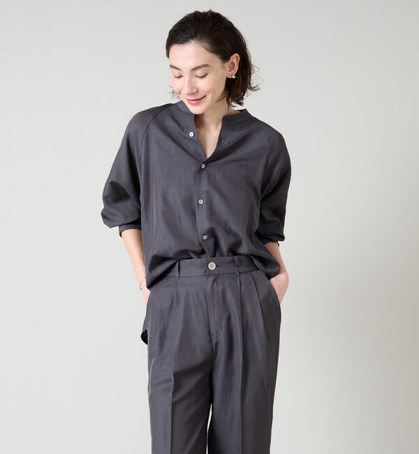 Liesse「バンドカラーブラウス」|シャツ・ブラウス|