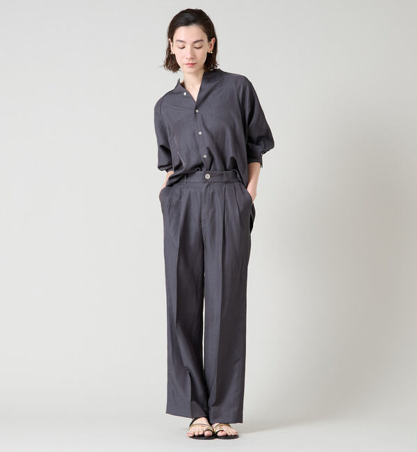 Liesse「バンドカラーブラウス」|シャツ・ブラウス|