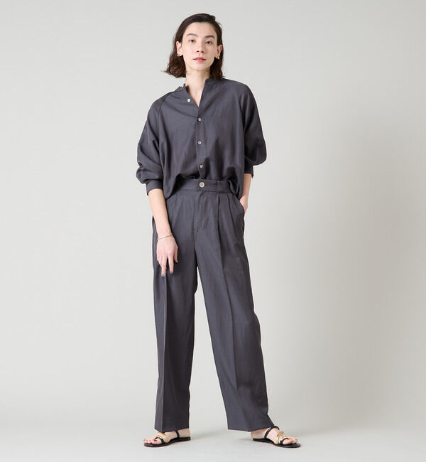 Liesse「バンドカラーブラウス」|シャツ・ブラウス|