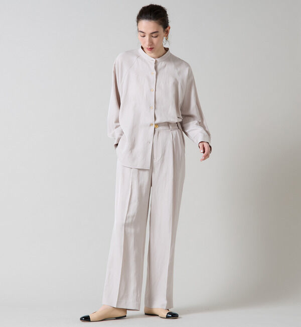 Liesse「バンドカラーブラウス」|シャツ・ブラウス|