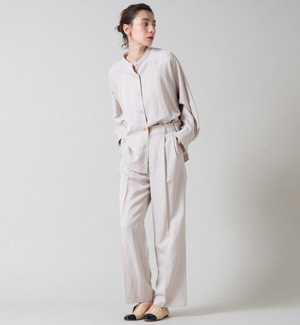 Liesse「バンドカラーブラウス」|シャツ・ブラウス|