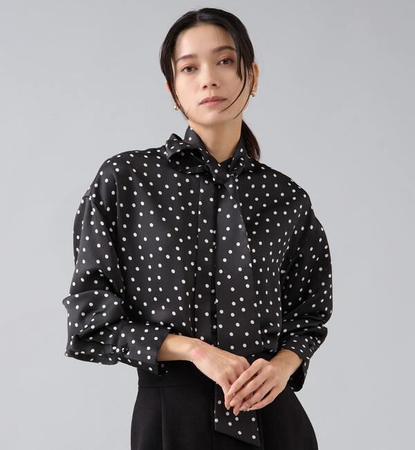 Liesse「ボウタイブラウス」|シャツ・ブラウス|ブラック