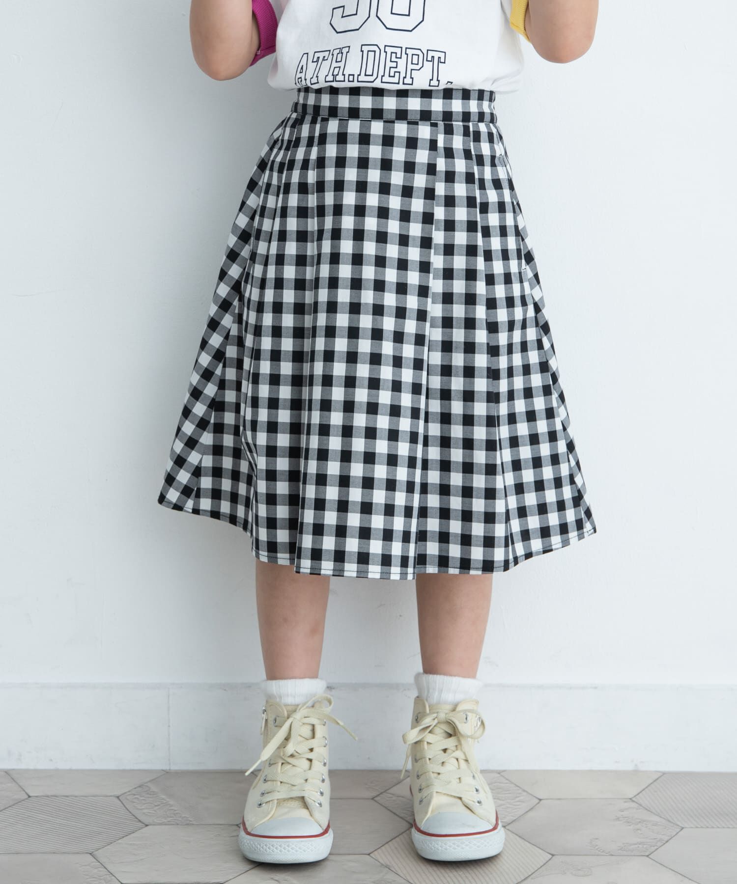 URBAN RESEARCH DOORS「『親子リンク』ウエストタックフレアスカート(KIDS)」|その他|チェック