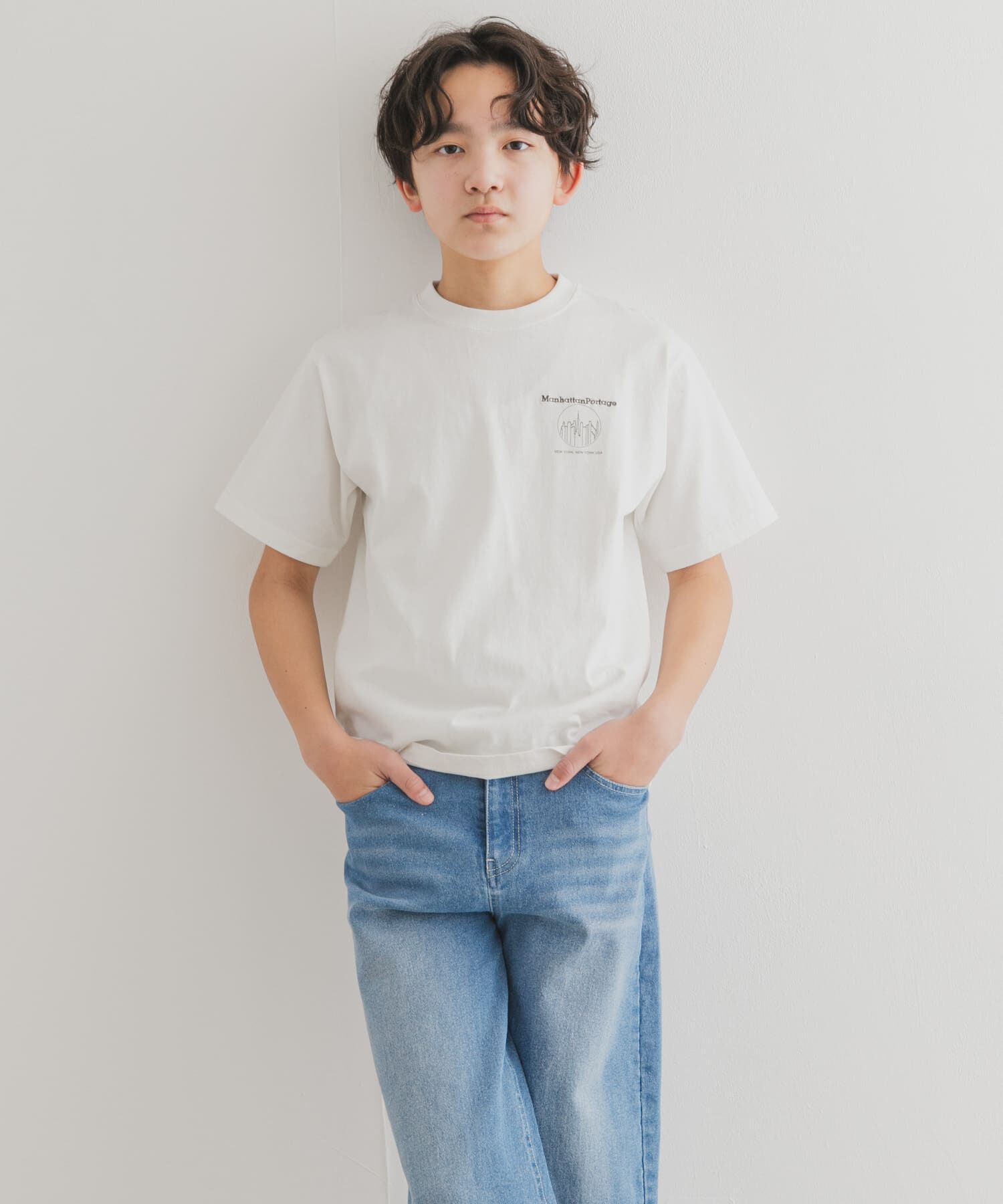 URBAN RESEARCH DOORS「『親子リンク/別注』MANHATTAN PORTAGE&times;DOORS　1ポイントプリントT(KIDS)」|その他|