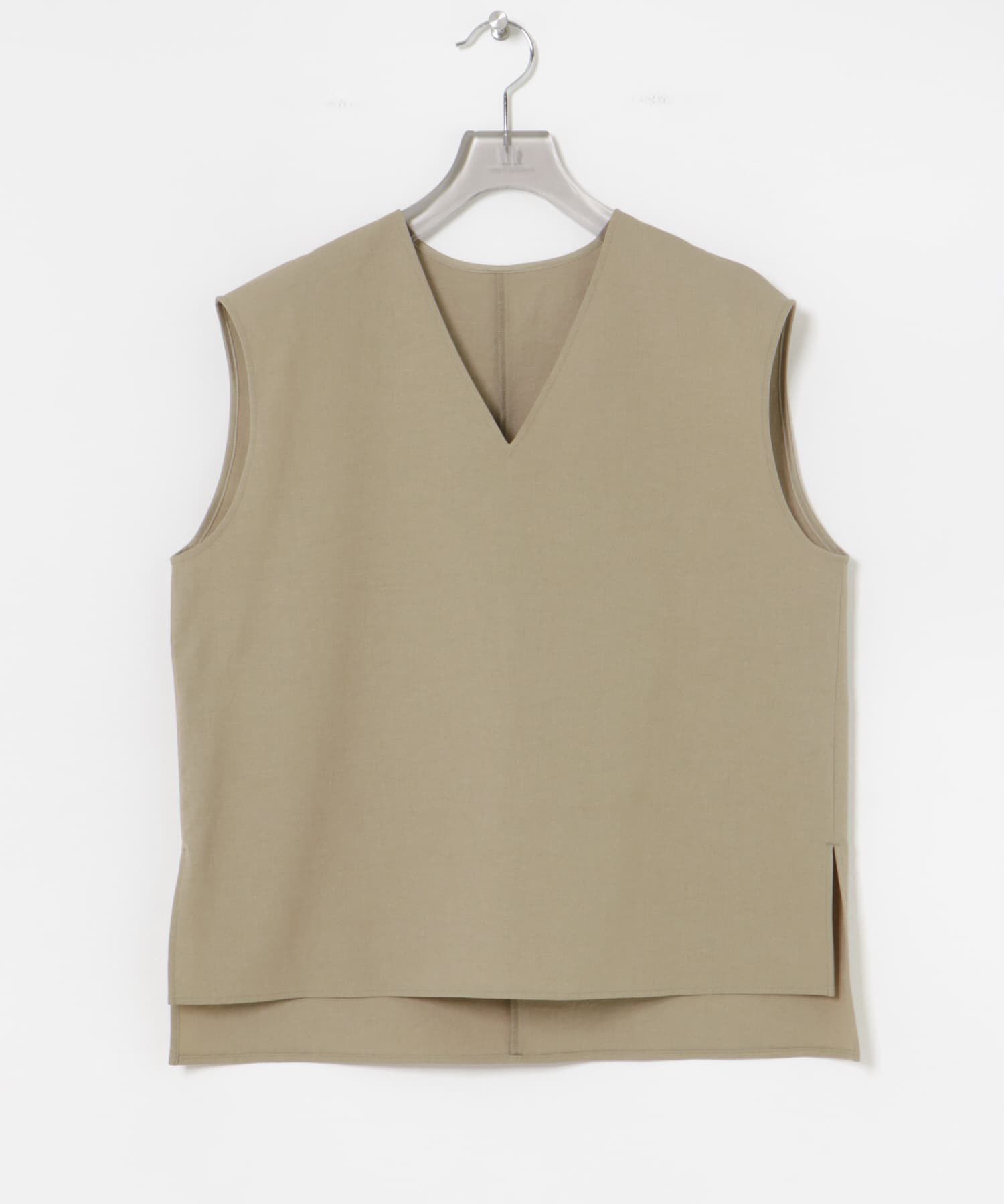 URBAN RESEARCH「リネン混Vネックブラウス」|ベスト・ジレ|