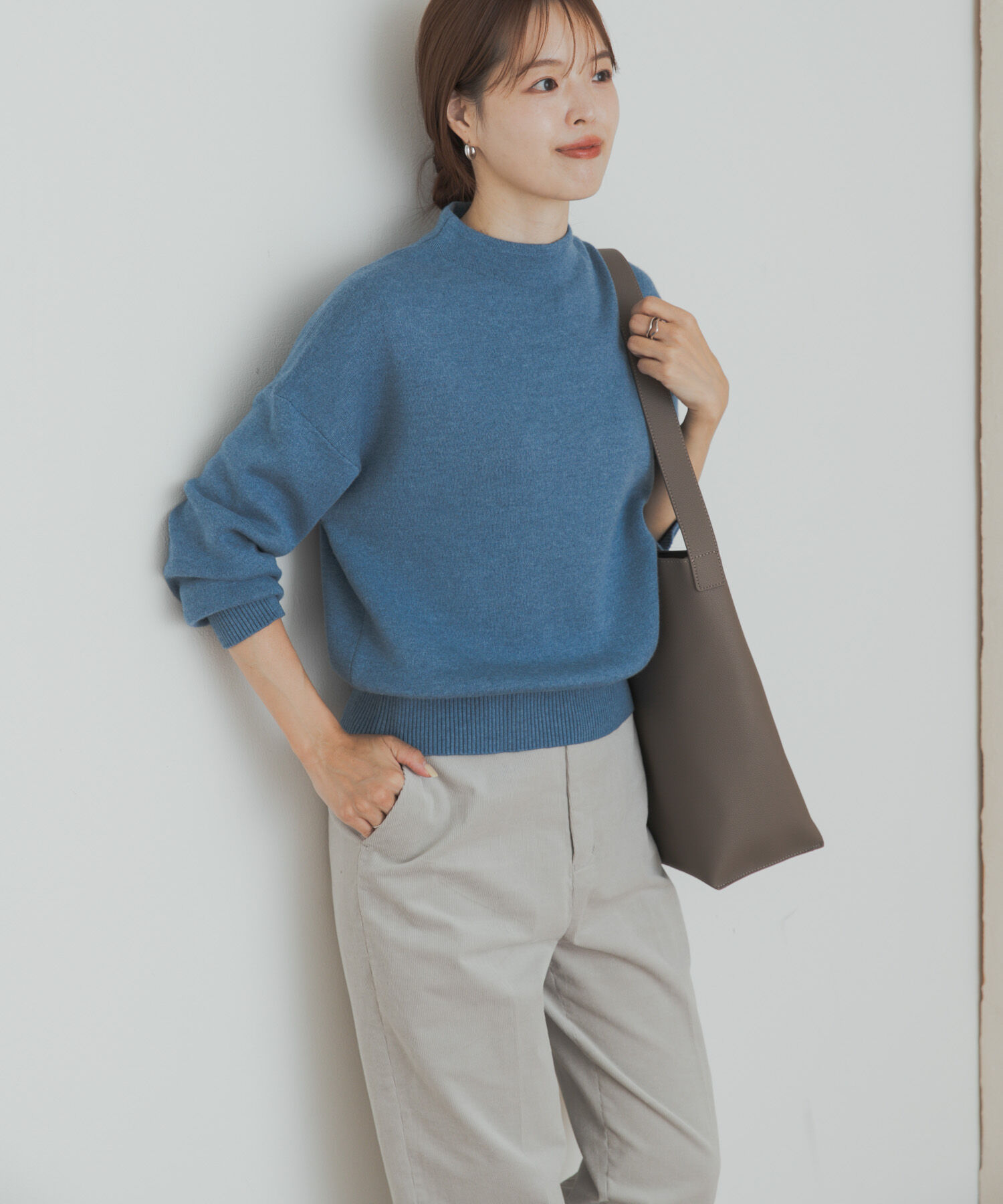 URBAN RESEARCH DOORS「『蓄熱/洗濯可』ボトルネックKNITプルオーバー」|ニット・セーター|