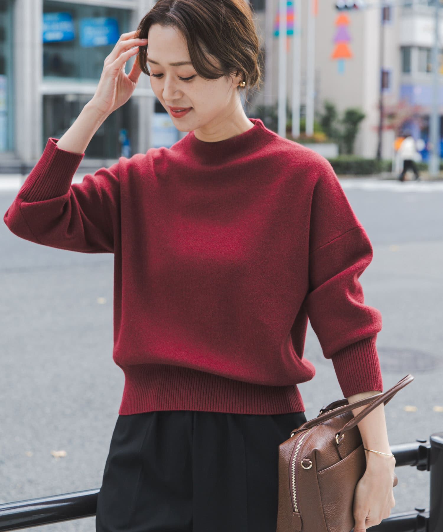 URBAN RESEARCH DOORS「『蓄熱/洗濯可』ボトルネックKNITプルオーバー」|ニット・セーター|