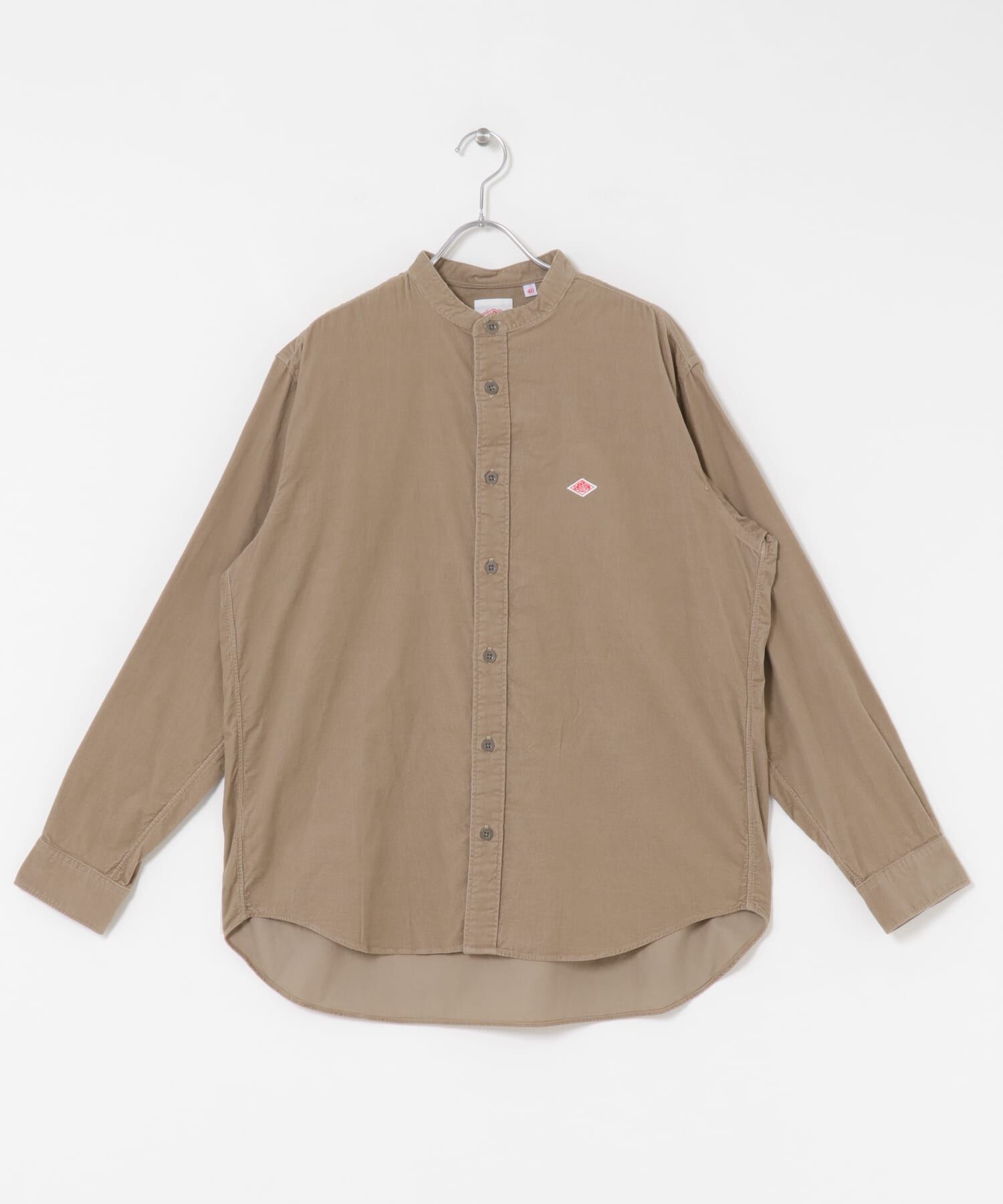 URBAN RESEARCH DOORS「DANTON　BAND COLLAR SHIRTS LONG-SLEEVE」|シャツ・ブラウス|ベージュ