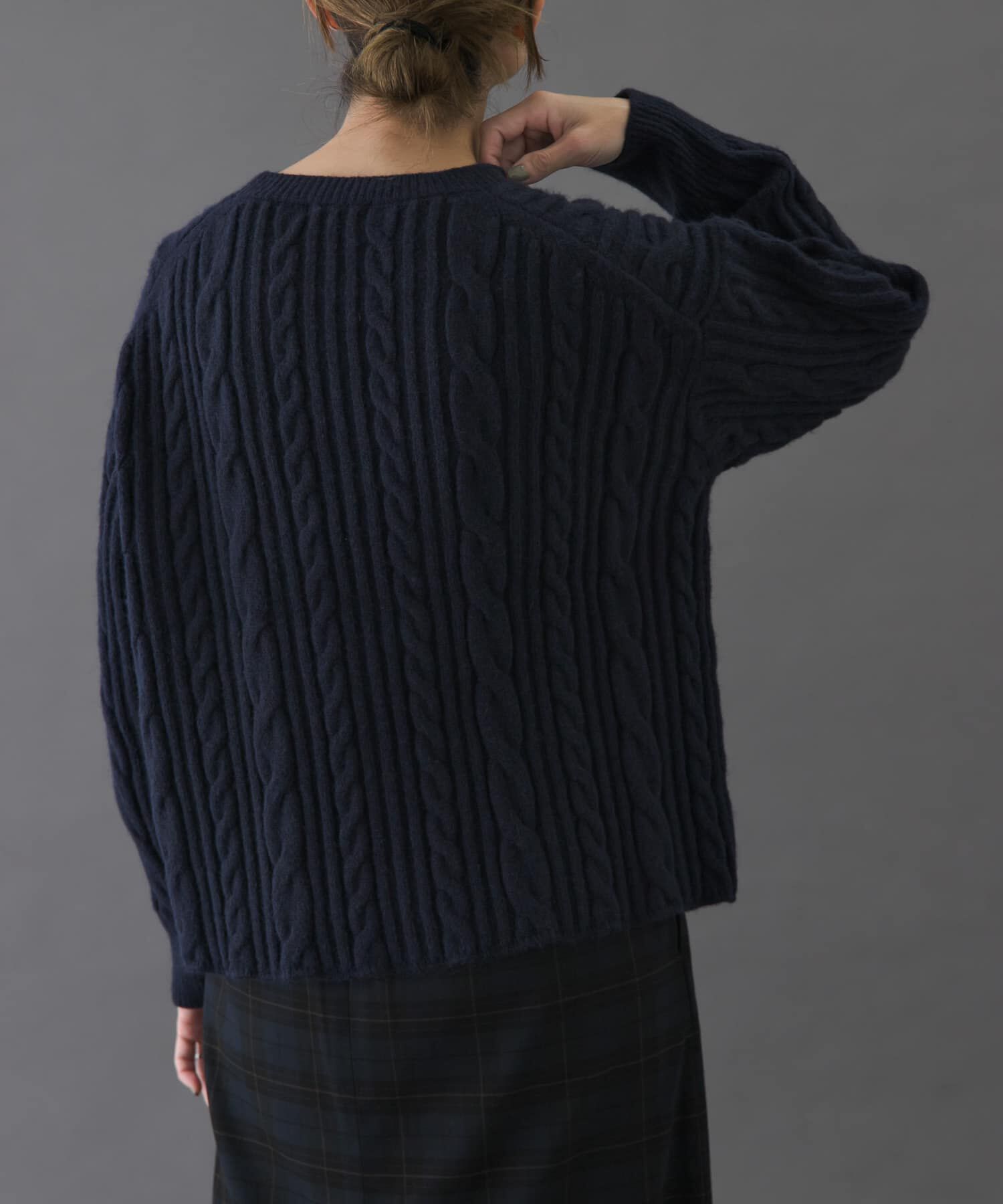 URBAN RESEARCH DOORS「FORK&SPOON　ケーブルニットプルオーバー」|ニット・セーター|