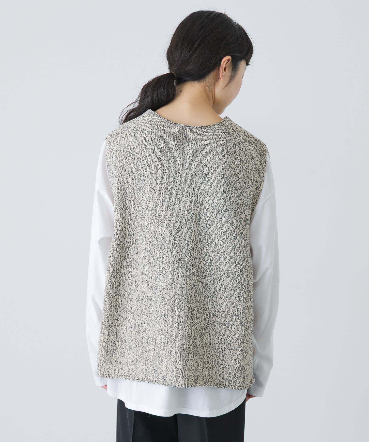 かぐれ「テープヤーンニットベスト」|ベスト・ジレ|