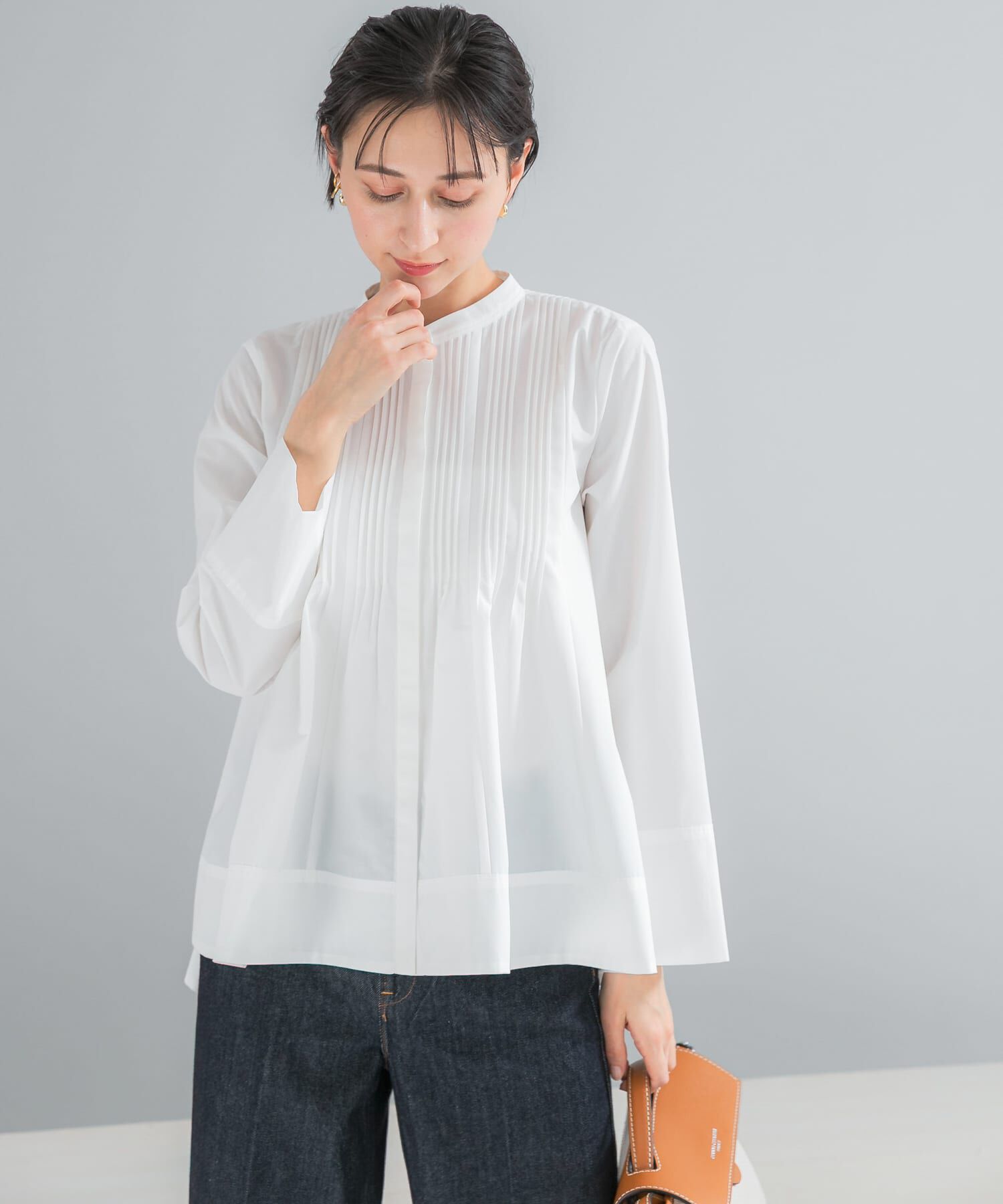 URBAN RESEARCH ROSSO「フレアシルエットピンタックブラウス」|シャツ・ブラウス|