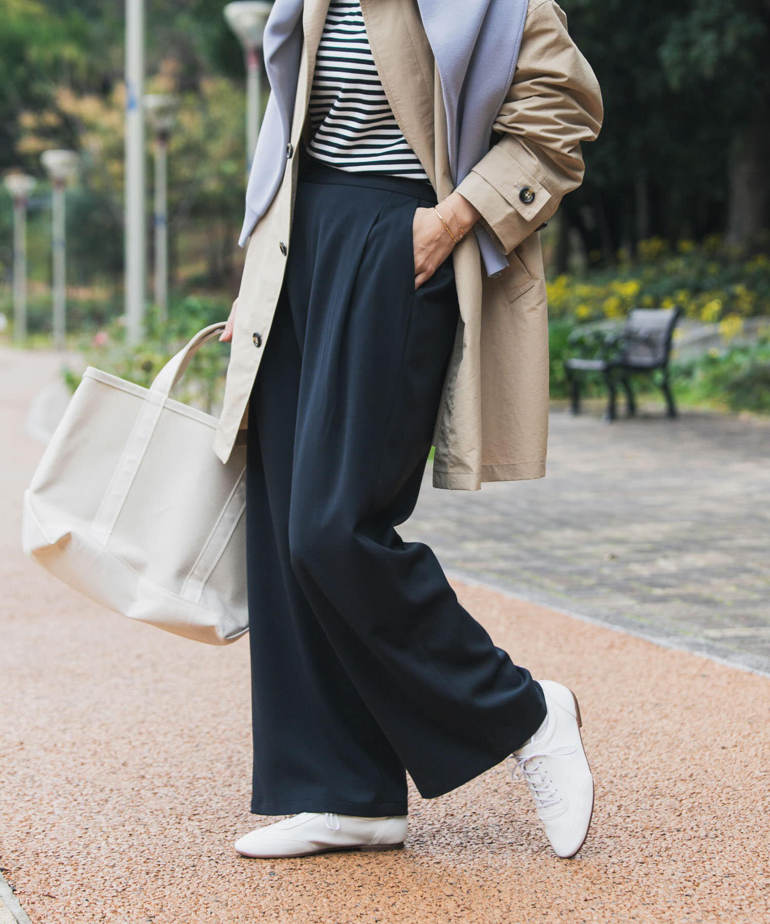 URBAN RESEARCH DOORS「『仁村紗和さん着用』『UR TECH』完声フロントタックイージーパンツ」|その他|