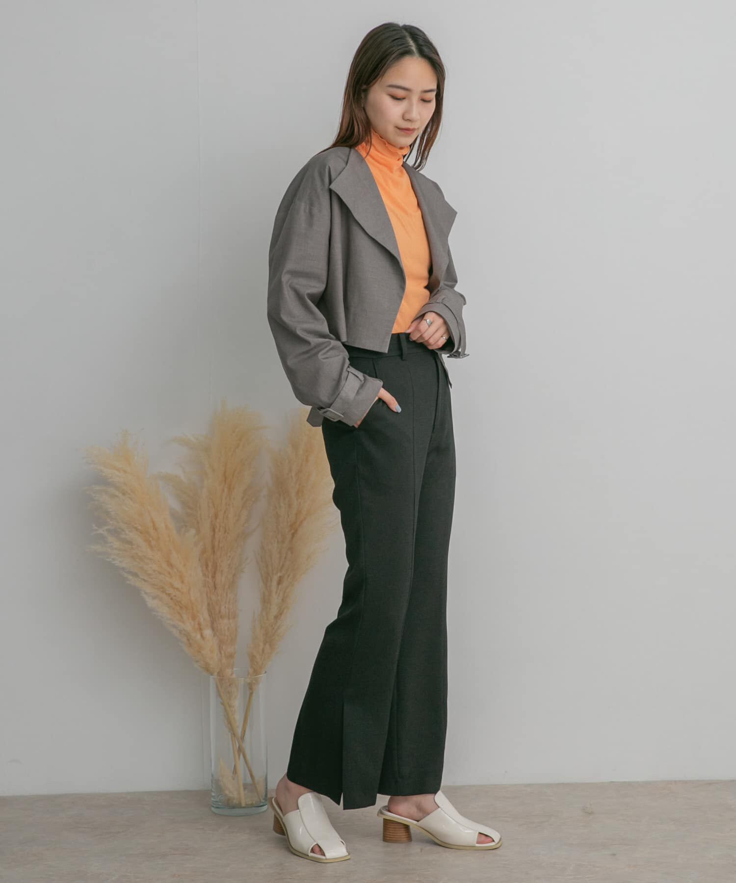  「サイドスリットフレアパンツ」|その他|