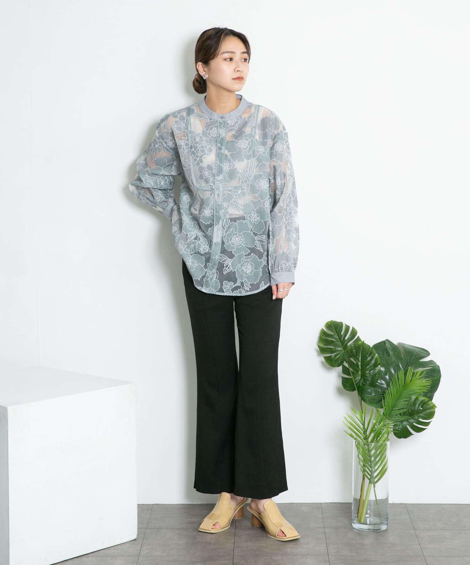  「サイドスリットフレアパンツ」|その他|