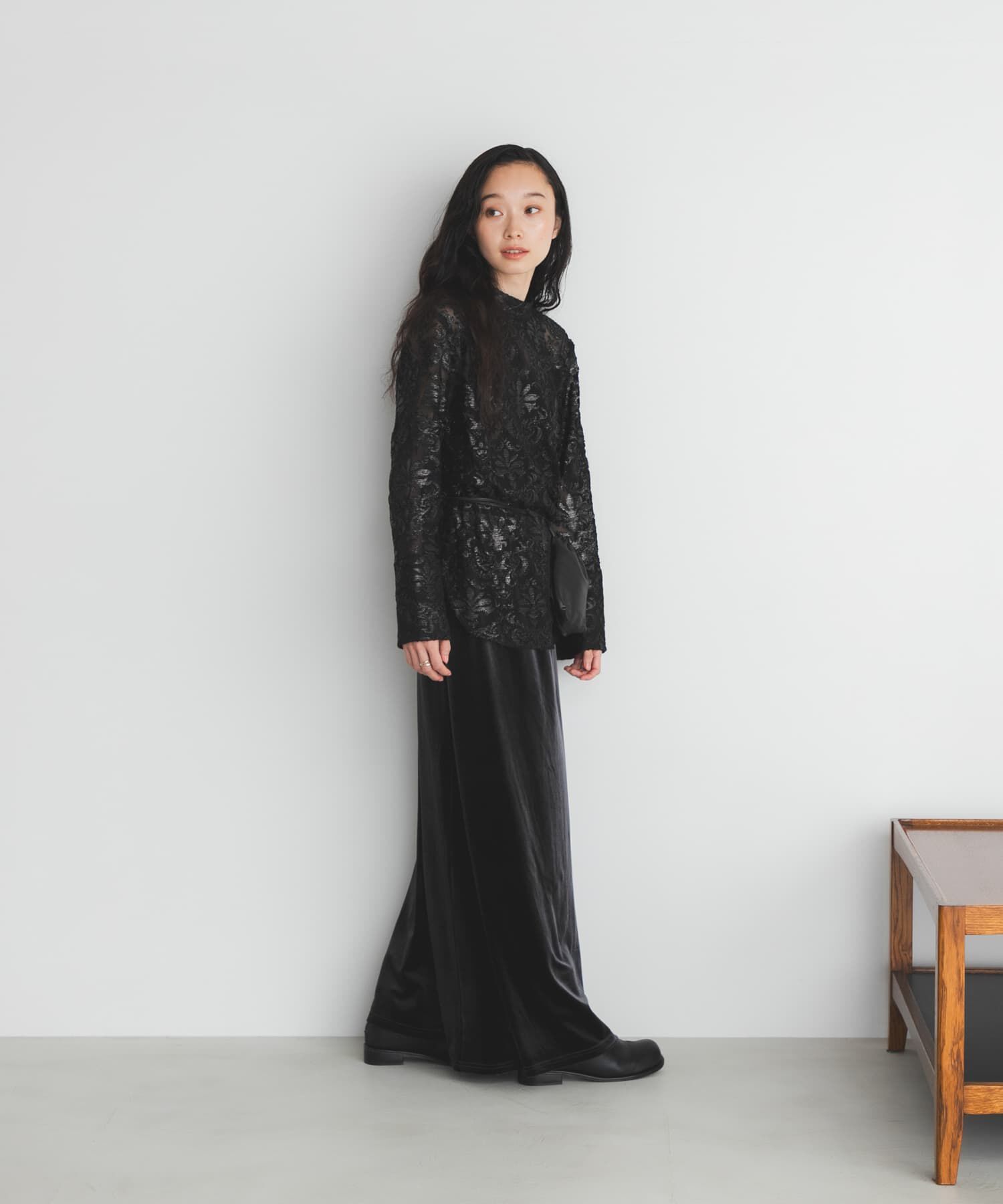  「チュールジャガードブラウス」|シャツ・ブラウス|