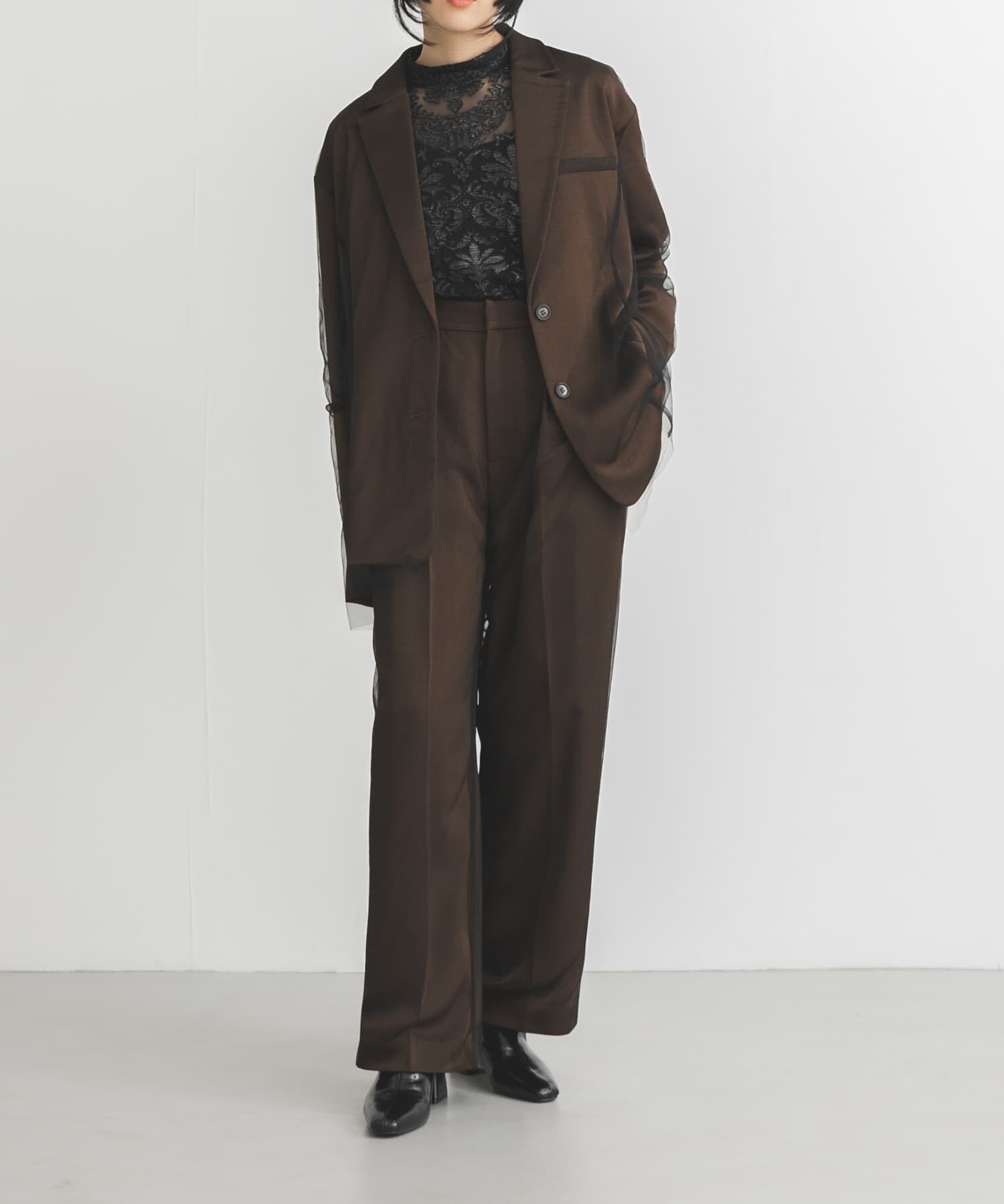  「チュールジャガードブラウス」|シャツ・ブラウス|