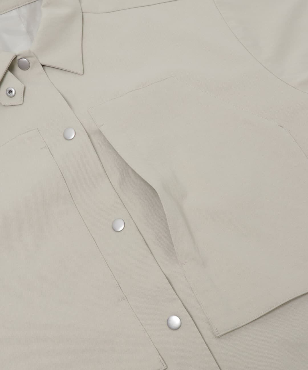  「ポケットディティールジャケット」|ノーカラーコート|