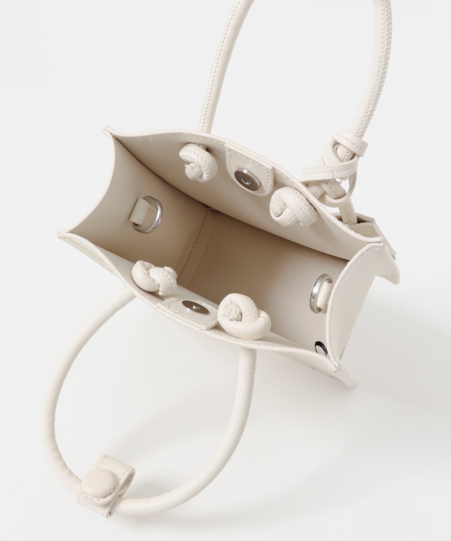  「チャーム付きスクエアミニBAG」|ハンドバッグ|