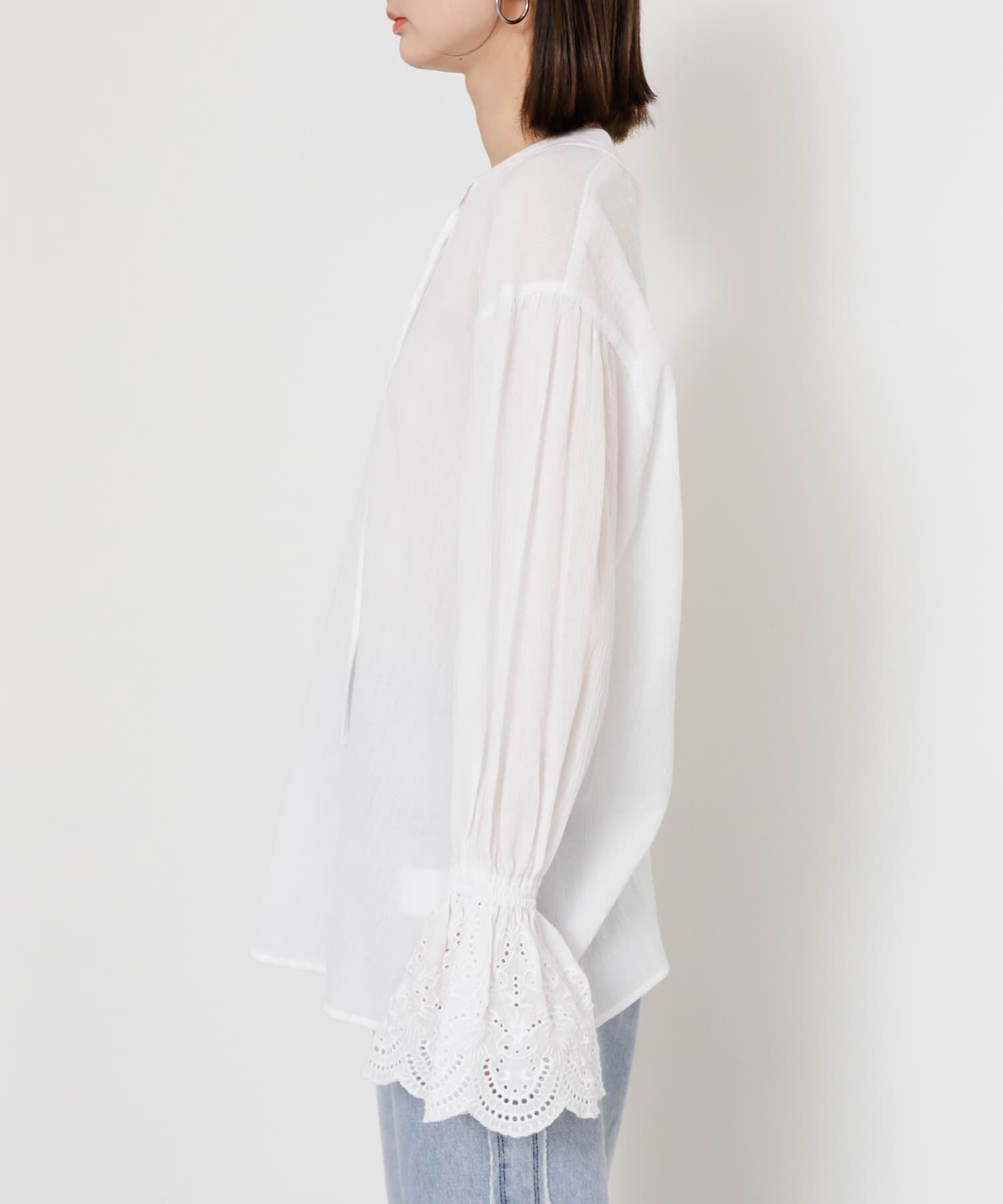 SENSE OF PLACE by URBAN RESEARCH「スカラップレースヨウリュウブラウス」|シャツ・ブラウス|