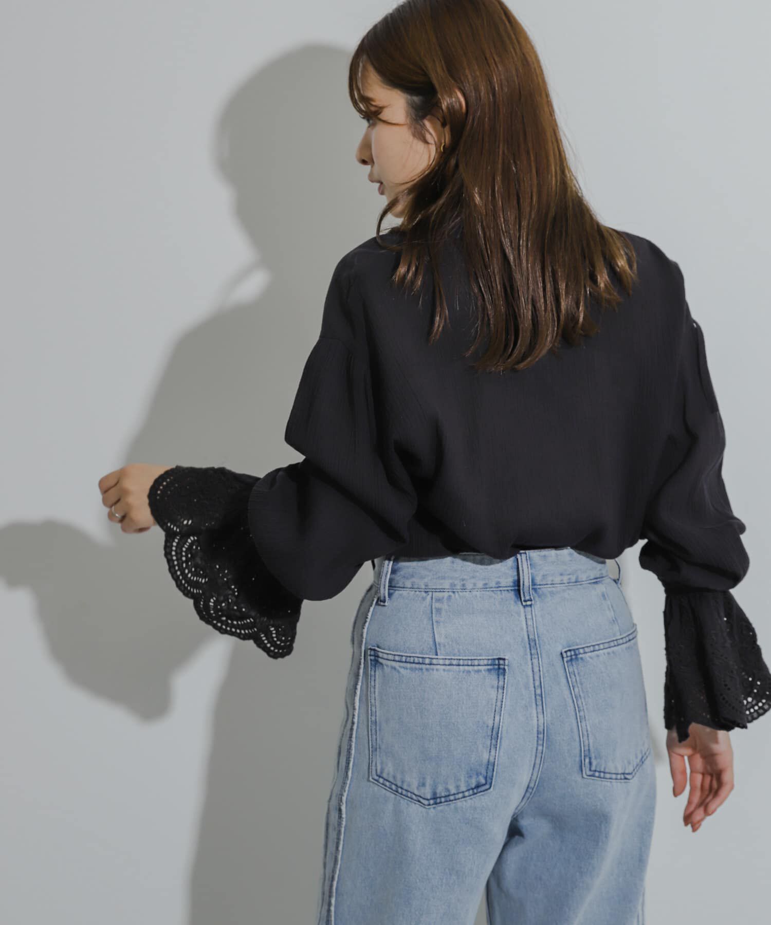 SENSE OF PLACE by URBAN RESEARCH「スカラップレースヨウリュウブラウス」|シャツ・ブラウス|