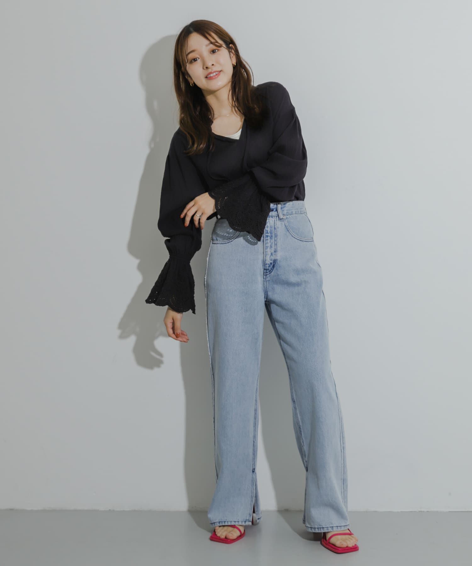 SENSE OF PLACE by URBAN RESEARCH「スカラップレースヨウリュウブラウス」|シャツ・ブラウス|