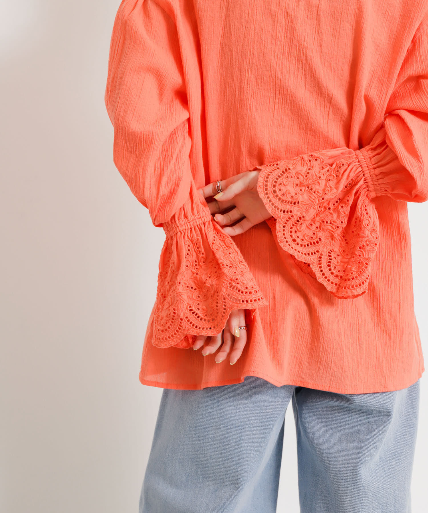 SENSE OF PLACE by URBAN RESEARCH「スカラップレースヨウリュウブラウス」|シャツ・ブラウス|