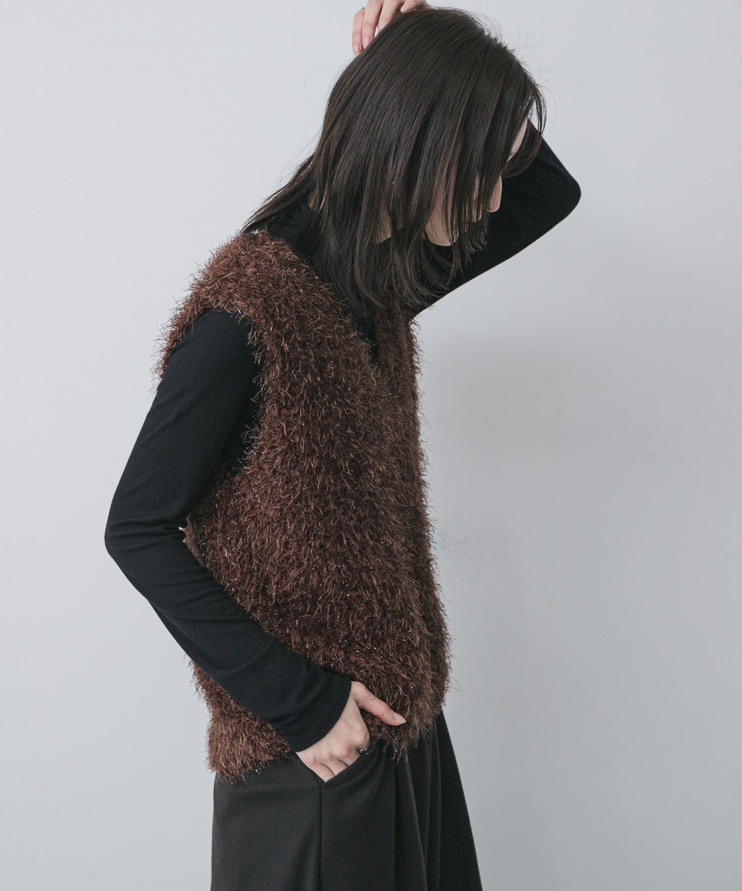 SENSE OF PLACE by URBAN RESEARCH「モールフェザーニットベスト」|ベスト・ジレ|