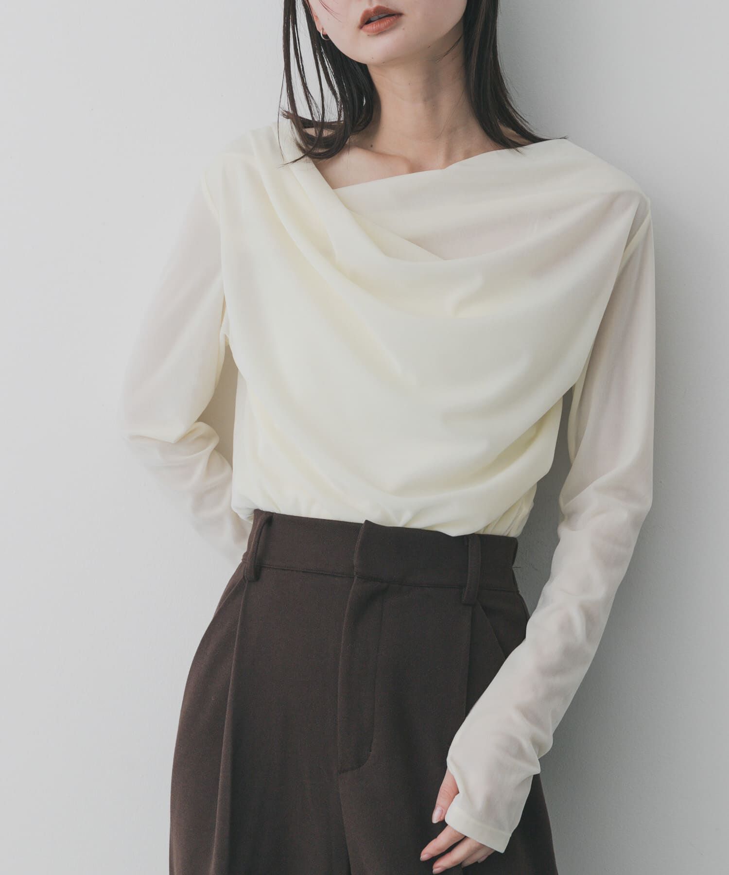 SENSE OF PLACE by URBAN RESEARCH「ベロアドレープトップ」|その他|アイボリー