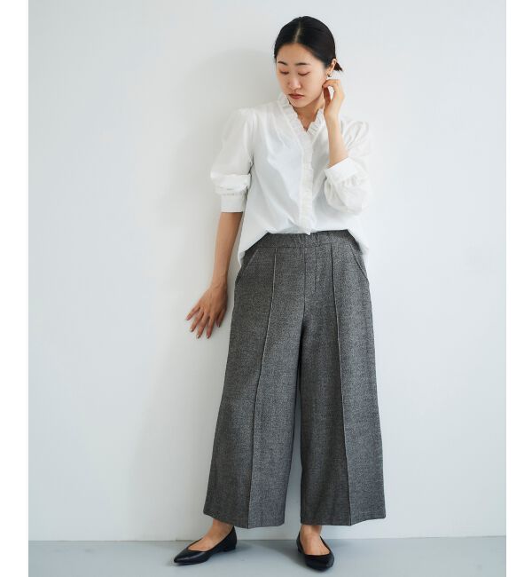 le.coeur blanc「ツイードライクワイドクロップドパンツ」|その他|