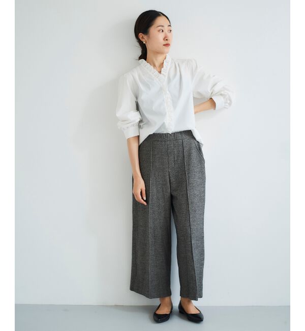 le.coeur blanc「ツイードライクワイドクロップドパンツ」|その他|