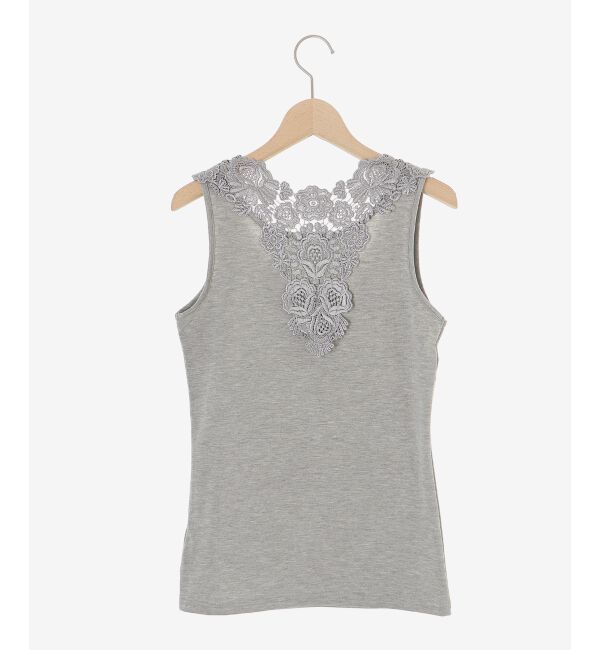 le.coeur blanc「バックモチーフレースタンク」|タンクトップ|