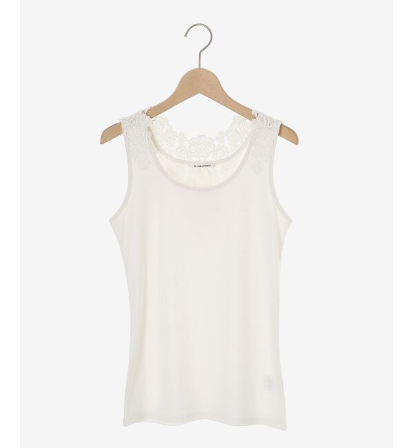 le.coeur blanc「バックモチーフレースタンク」|タンクトップ|