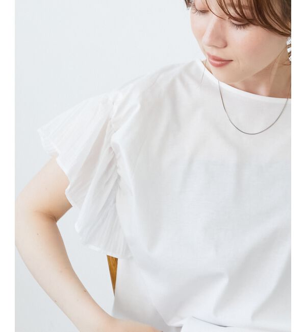  「コットンシルケットコンビカットプルオーバー」|プルオーバー|