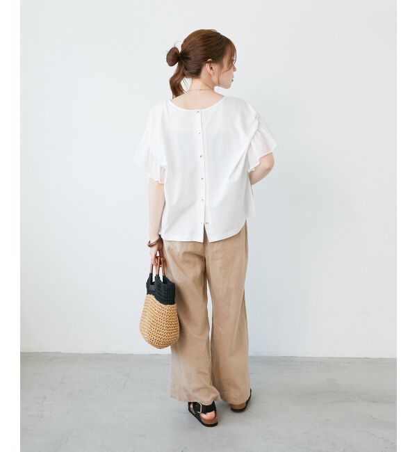  「コットンシルケットコンビカットプルオーバー」|プルオーバー|