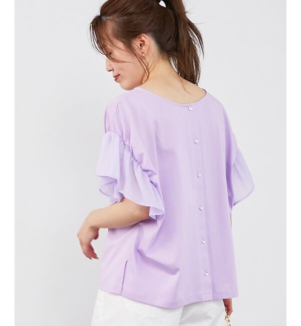  「コットンシルケットコンビカットプルオーバー」|プルオーバー|