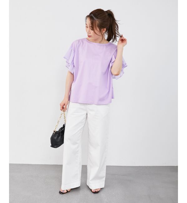  「コットンシルケットコンビカットプルオーバー」|プルオーバー|