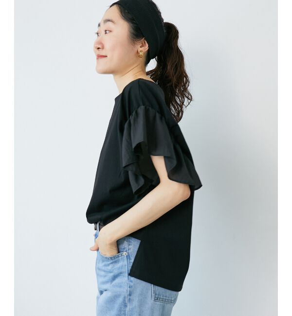  「コットンシルケットコンビカットプルオーバー」|プルオーバー|