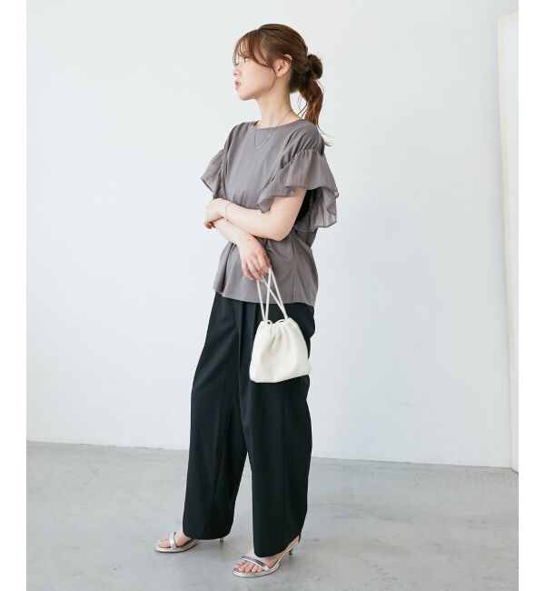  「コットンシルケットコンビカットプルオーバー」|プルオーバー|