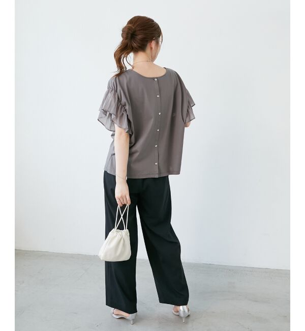  「コットンシルケットコンビカットプルオーバー」|プルオーバー|